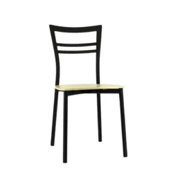 Go Connubia® Chaise contemporaine en métal et assise multiplis bois><noscript><img width=