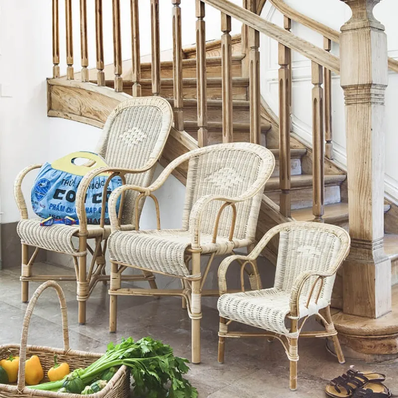 Kok Grand père MarcelFauteuil en rotin vintage> Chaise De Cuisine|Fauteuil De Salon