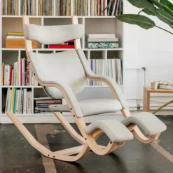 Varier Gravity ® Fauteuil de relaxation en tissu et bois> Chaise De Bureau|Fauteuil De Bureau