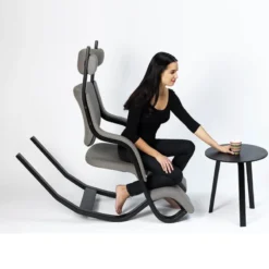 Varier Gravity ® Fauteuil de relaxation en tissu et bois><noscript><img width=