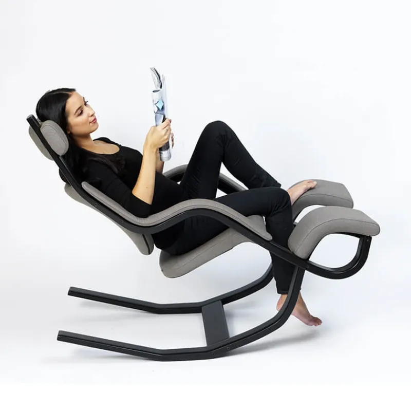Varier Gravity ® Fauteuil de relaxation en tissu et bois> Chaise De Bureau|Fauteuil De Bureau