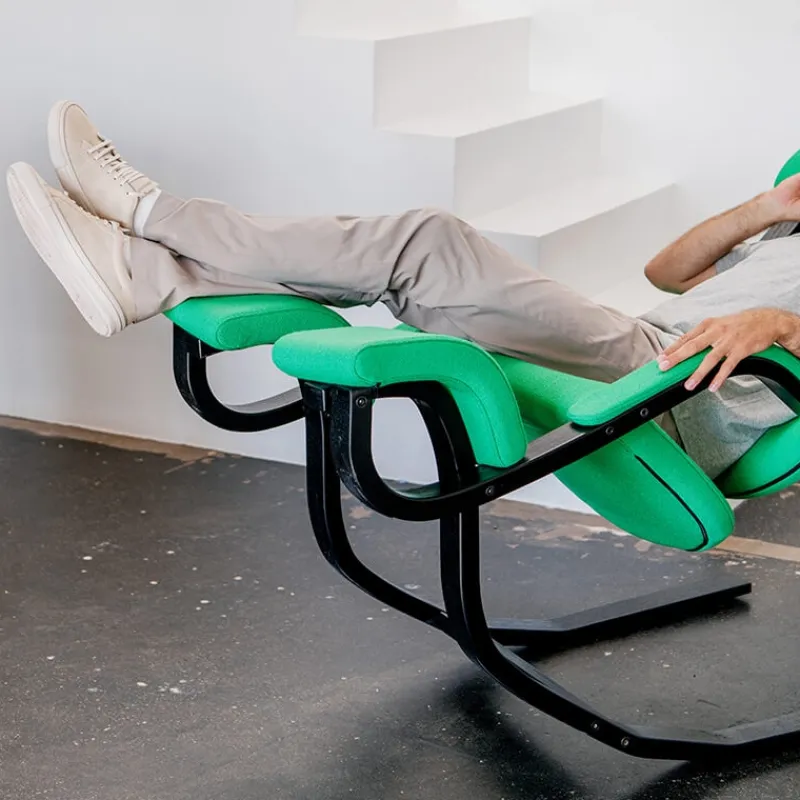 Varier Gravity ® Fauteuil de relaxation en tissu et bois> Chaise De Bureau|Fauteuil De Bureau