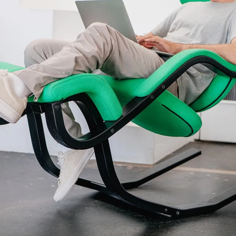 Varier Gravity ® Fauteuil de relaxation en tissu et bois> Chaise De Bureau|Fauteuil De Bureau