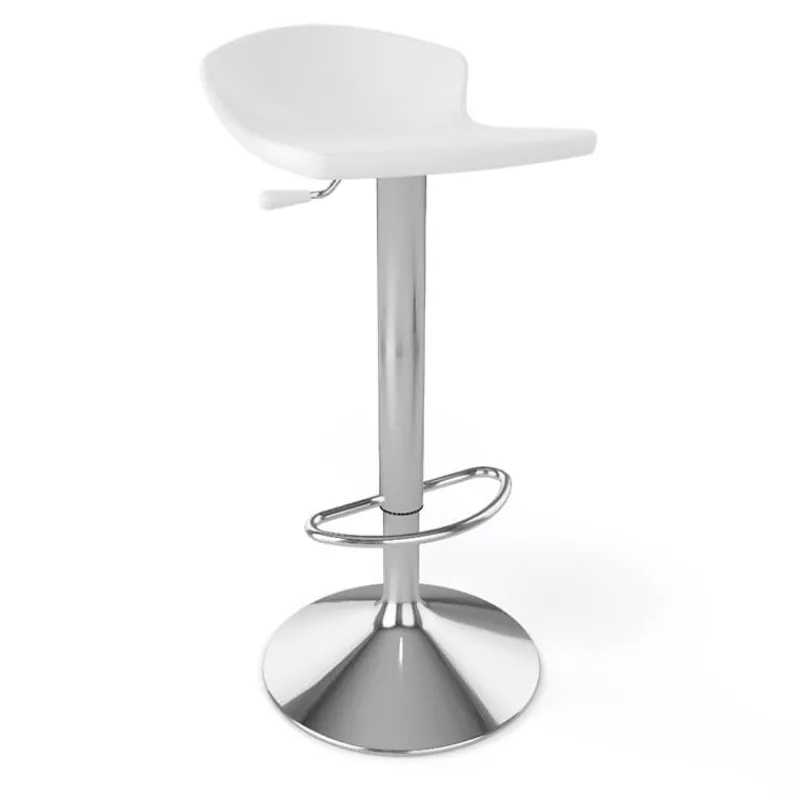 Guliver Tabouret italien réglable en hauteur et pivotant en technopolymère et métal chromé> Tabouret Snack (assise +/- 65 Cm)|Tabouret De Bar (assise +/- 80 Cm)