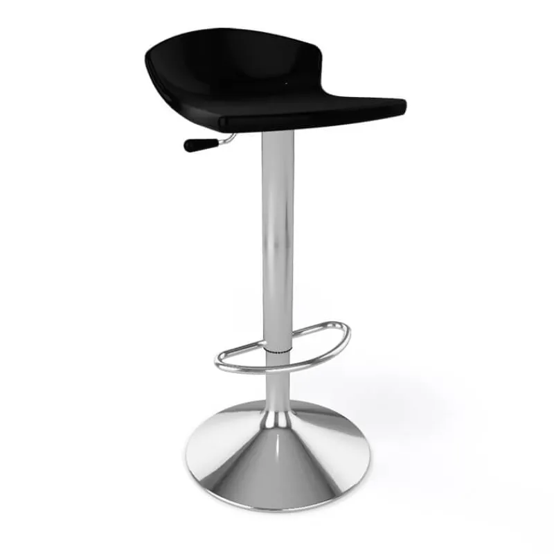 Guliver Tabouret italien réglable en hauteur et pivotant en technopolymère et métal chromé> Tabouret Snack (assise +/- 65 Cm)|Tabouret De Bar (assise +/- 80 Cm)