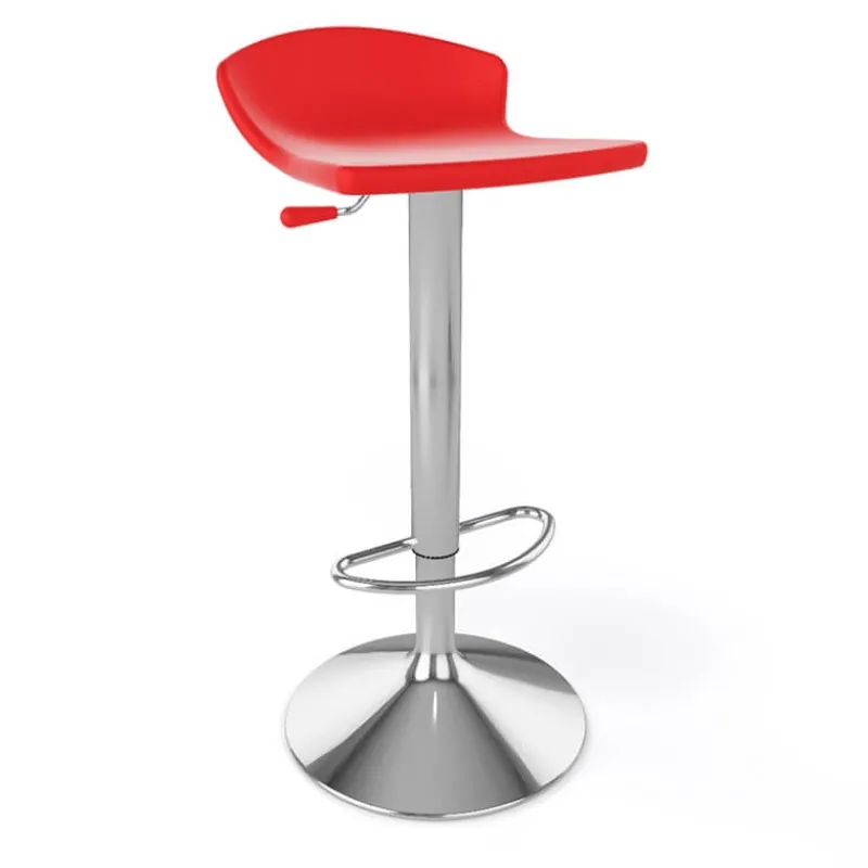 Guliver Tabouret italien réglable en hauteur et pivotant en technopolymère et métal chromé> Tabouret Snack (assise +/- 65 Cm)|Tabouret De Bar (assise +/- 80 Cm)