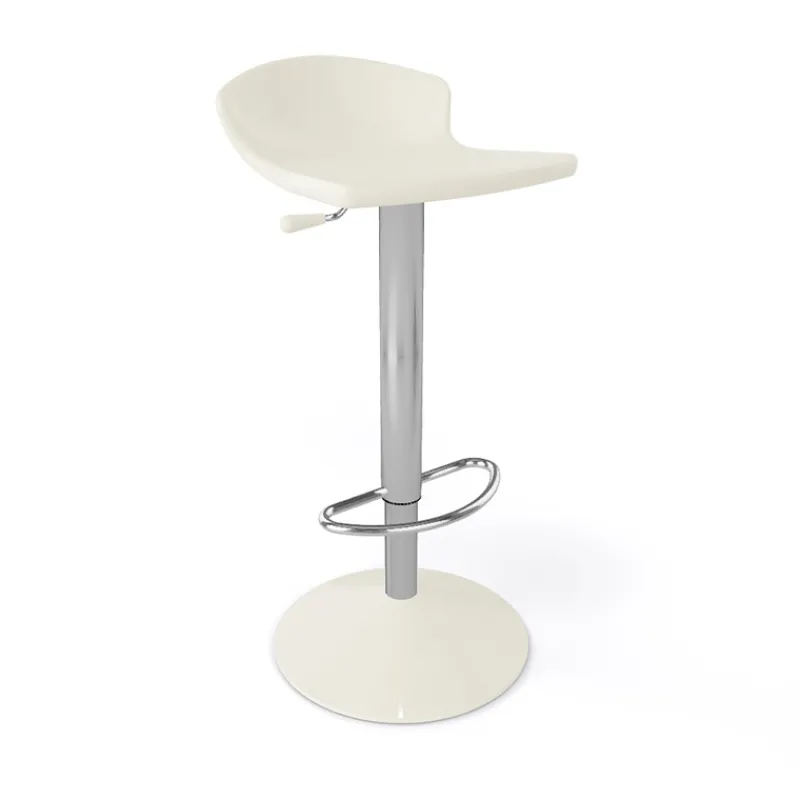 Guliver Tabouret italien réglable en hauteur et pivotant en technopolymère et métal chromé> Tabouret Snack (assise +/- 65 Cm)|Tabouret De Bar (assise +/- 80 Cm)