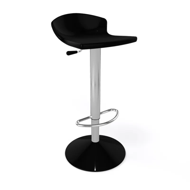 Guliver Tabouret italien réglable en hauteur et pivotant en technopolymère et métal chromé> Tabouret Snack (assise +/- 65 Cm)|Tabouret De Bar (assise +/- 80 Cm)