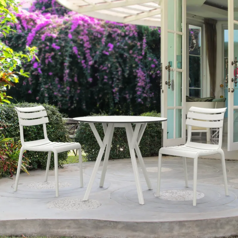 Helen Chaise de jardin moderne empilable en polypropylène> Chaise De Jardin