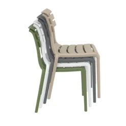 Helen Chaise de jardin moderne empilable en polypropylène><noscript><img width=