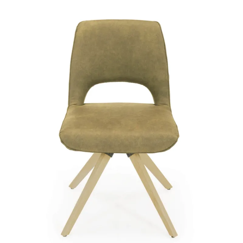 Hortense Chaise cocooning en tissu avec pieds en bois massif> Chaise De Salle à Manger|Chaise Salon
