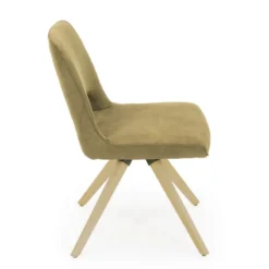 Hortense Chaise cocooning en tissu avec pieds en bois massif><noscript><img width=