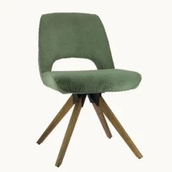 Hortense Chaise cocooning en tissu avec pieds en bois massif><noscript><img width=
