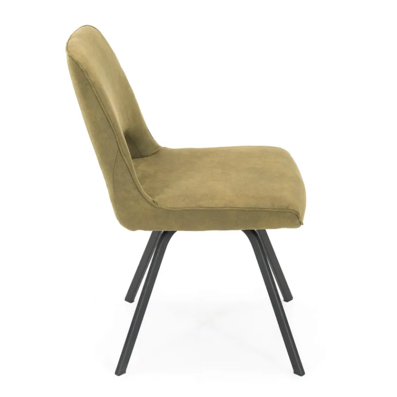 Hortense Chaise confortable en tissu avec pieds en métal> Chaise De Salle à Manger|Chaise De Bureau