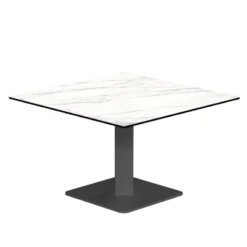 Cancio Ibero mini Table basse carrée en céramique avec pied central> Table De Salon