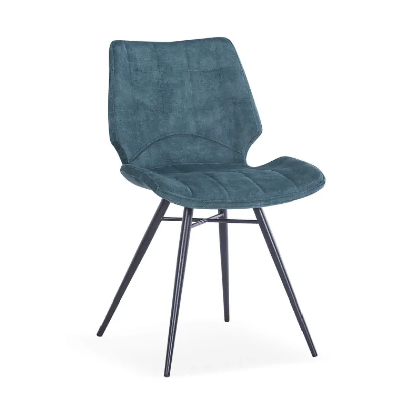 IbérisChaise design vintage rembourrée en velours> Chaise De Salle à Manger|Chaise Salon