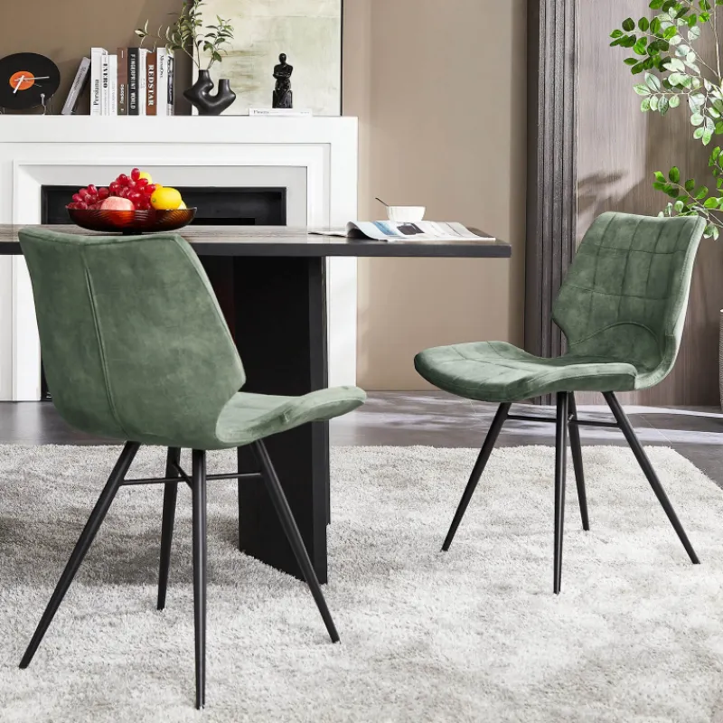 IbérisChaise design vintage rembourrée en velours> Chaise De Salle à Manger|Chaise Salon