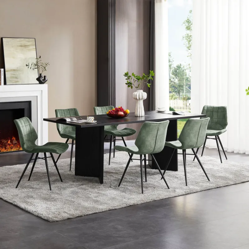 IbérisChaise design vintage rembourrée en velours> Chaise De Salle à Manger|Chaise Salon