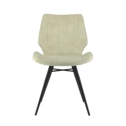 IbérisChaise design vintage rembourrée en velours><noscript><img width=