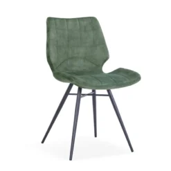 IbérisChaise design vintage rembourrée en velours><noscript><img width=