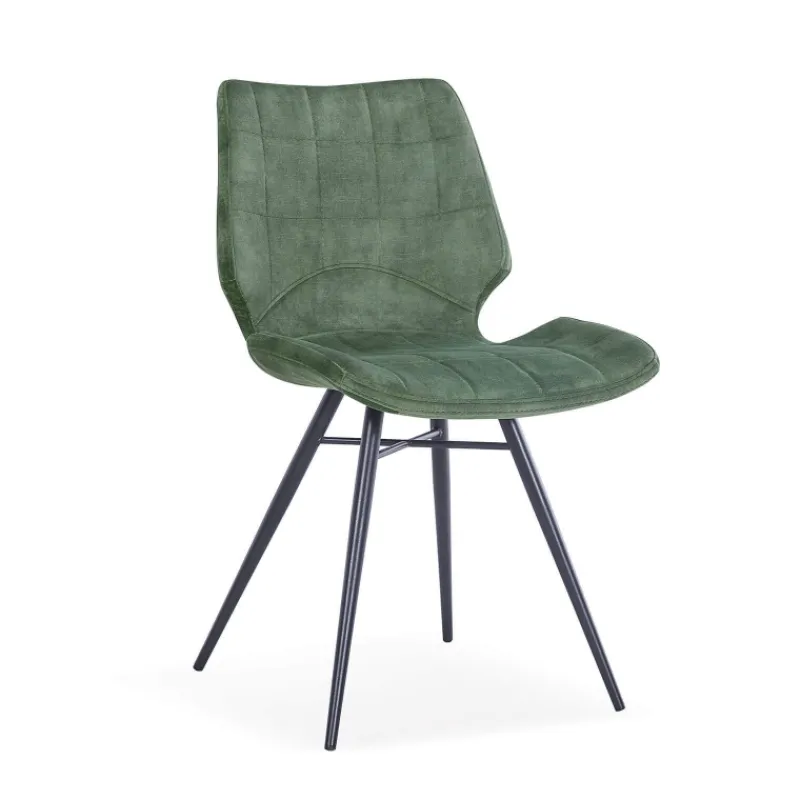 IbérisChaise design vintage rembourrée en velours> Chaise De Salle à Manger|Chaise Salon