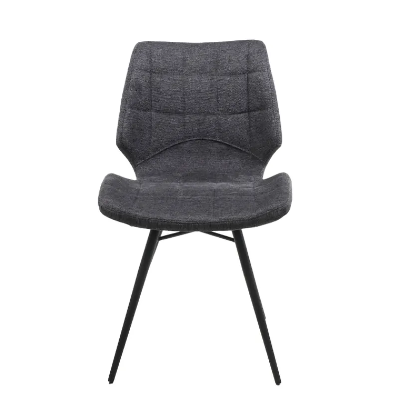 IbérisChaise design vintage rembourrée en tissu> Chaise De Salle à Manger|Chaise Salon