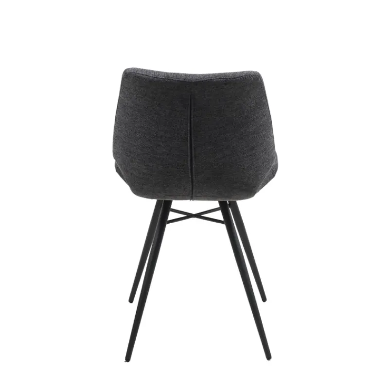 IbérisChaise design vintage rembourrée en tissu> Chaise De Salle à Manger|Chaise Salon