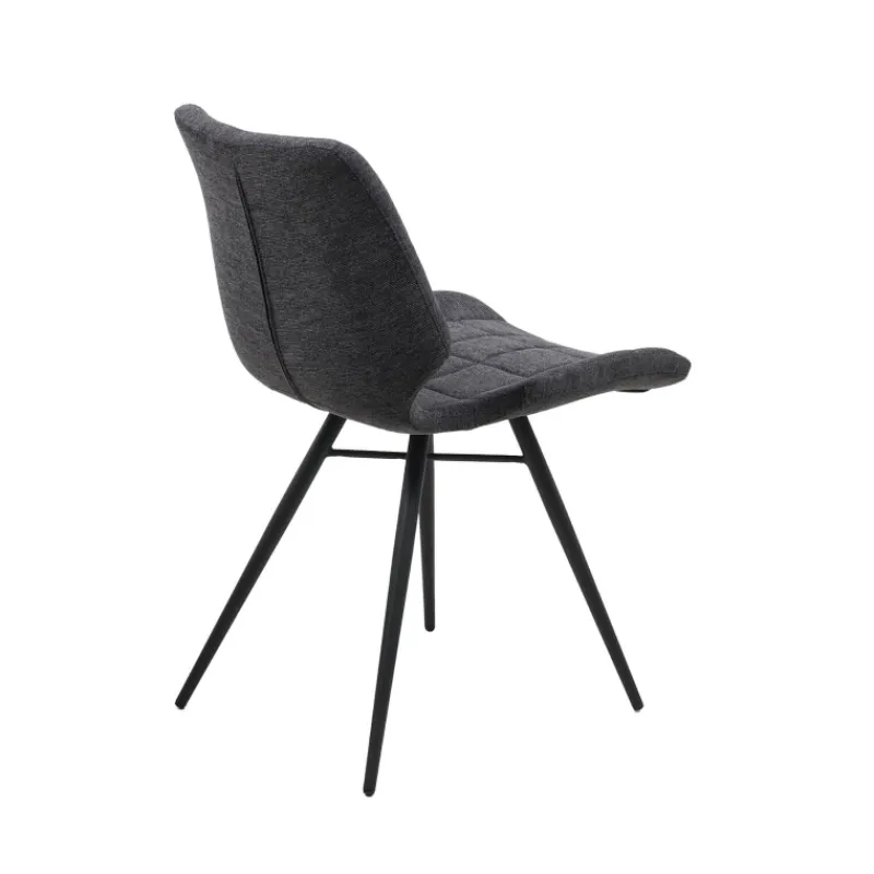 IbérisChaise design vintage rembourrée en tissu> Chaise De Salle à Manger|Chaise Salon