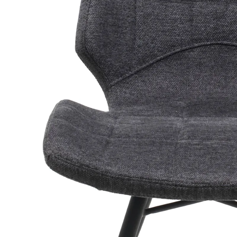 IbérisChaise design vintage rembourrée en tissu> Chaise De Salle à Manger|Chaise Salon