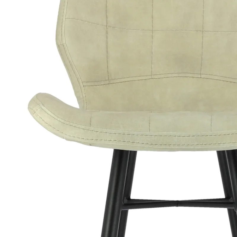 ImpiaTabouret design coque matelassée en velours et pieds en métal noir> Tabouret Snack (assise +/- 65 Cm)|Tabouret De Bar (assise +/- 80 Cm)