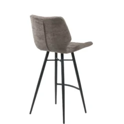 ImpiaTabouret design coque matelassée patinée et pieds en métal noir><noscript><img width=