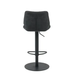 IndicaTabouret tournant et réglable coque matelassée en simili avec pied en métal noir><noscript><img width=