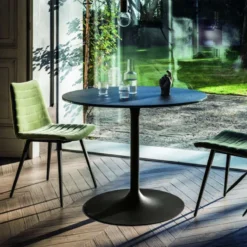 Midj Infinity ® Table pied central design en céramique et métal> Table De Salle à Manger