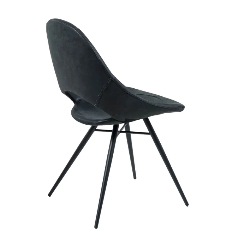 IsabelleChaise design avec coque ajourée en simili noir> Chaise De Cuisine|Chaise De Salle à Manger