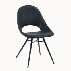 IsabelleChaise design avec coque ajourée en simili noir><noscript><img width=