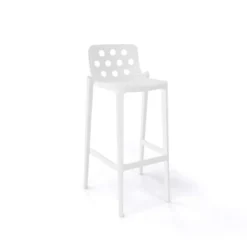 Isidoro Tabouret de bar moderne empilable avec dossier ronds ajourés><noscript><img width=