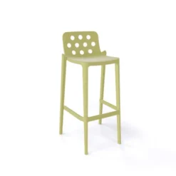 Isidoro Tabouret de bar moderne empilable avec dossier ronds ajourés><noscript><img width=