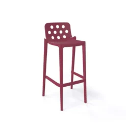 Isidoro Tabouret de bar moderne empilable avec dossier ronds ajourés><noscript><img width=