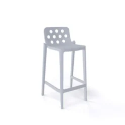 Isidoro Tabouret snack moderne empilable avec dossier ronds ajourés><noscript><img width=