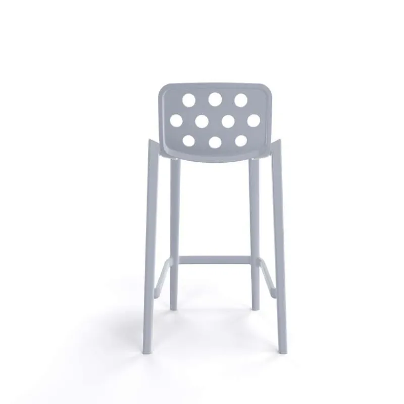 Isidoro Tabouret snack moderne empilable avec dossier ronds ajourés> Tabouret Snack (assise +/- 65 Cm)|Tabouret De Bar (assise +/- 80 Cm)