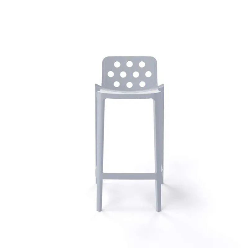Isidoro Tabouret snack moderne empilable avec dossier ronds ajourés> Tabouret Snack (assise +/- 65 Cm)|Tabouret De Bar (assise +/- 80 Cm)