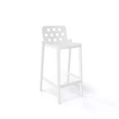 Isidoro Tabouret snack moderne empilable avec dossier ronds ajourés><noscript><img width=