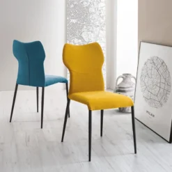 Europea Jade Chaise moderne en tissu avec pieds en métal> Chaise De Salle à Manger|Chaise Salon