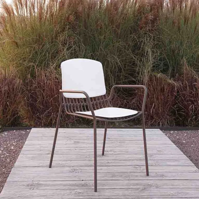 Altacom Jasmine Fauteuil de jardin design empilable en métal> Chaise De Jardin|Fauteuil De Jardin