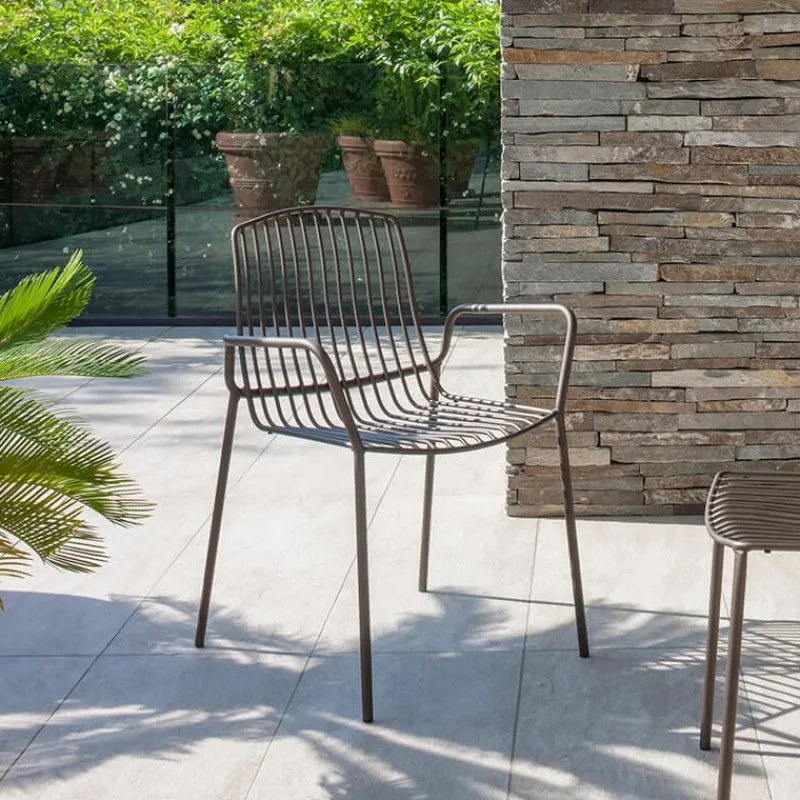 Altacom Jasmine Fauteuil de jardin design empilable en métal> Chaise De Jardin|Fauteuil De Jardin