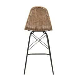 JavaTabouret tressé ethnique avec pieds Eiffel><noscript><img width=