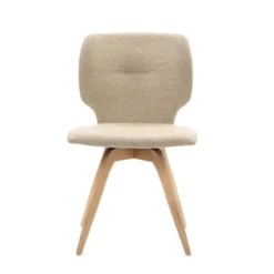 Mobitec Jeanne ® Chaise tendance en tissu avec pieds bois> Chaise De Salle à Manger|Chaise Salon