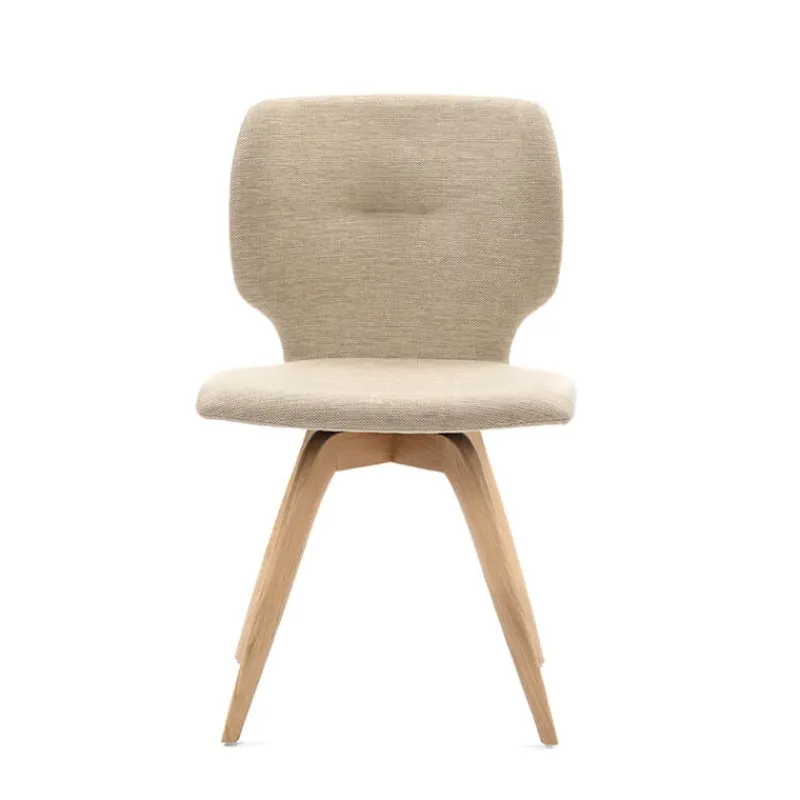Mobitec Jeanne ® Chaise tendance en tissu avec pieds bois> Chaise De Salle à Manger|Chaise Salon