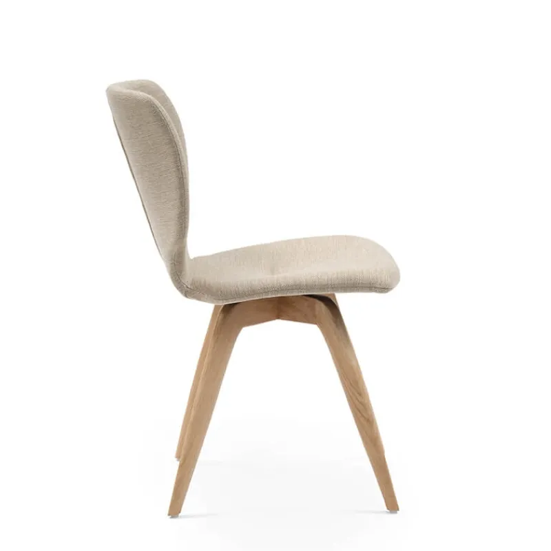 Mobitec Jeanne ® Chaise tendance en tissu avec pieds bois> Chaise De Salle à Manger|Chaise Salon