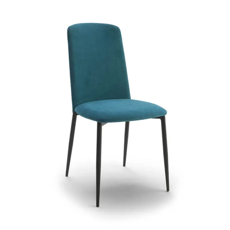Europea Joy Chaise de salle à manger contemporaine en tissu et pieds en métal> Chaise De Salle à Manger